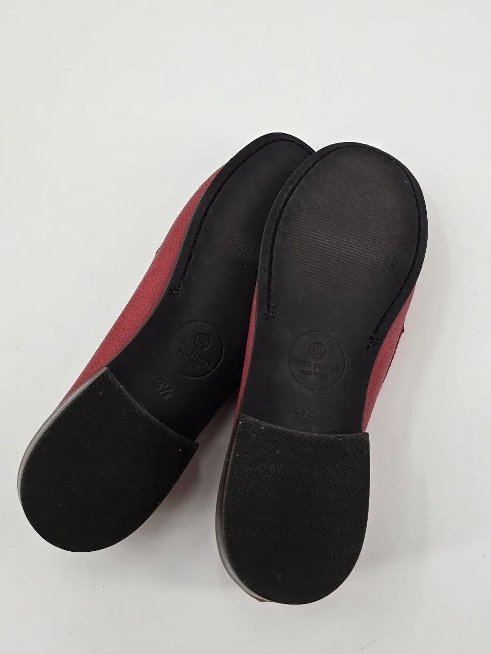 Marc Joseph East Village Red Berry Leather Kids Penny Loafers Size 3.5 NWOB